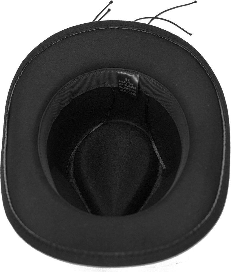 Vikodah Kids Western Cowboy Hat Wide Brim with Band Wool Felt Vintage Jazz Fedora Cowgirl Hats for 3-7 Years Boys Girls - Image 4